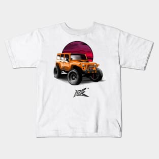 jeep wrangler rubicon orange Kids T-Shirt